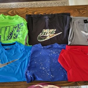 Boys lot of 6 shirts- lrg and XL- 4 Nike. 2 Jordan